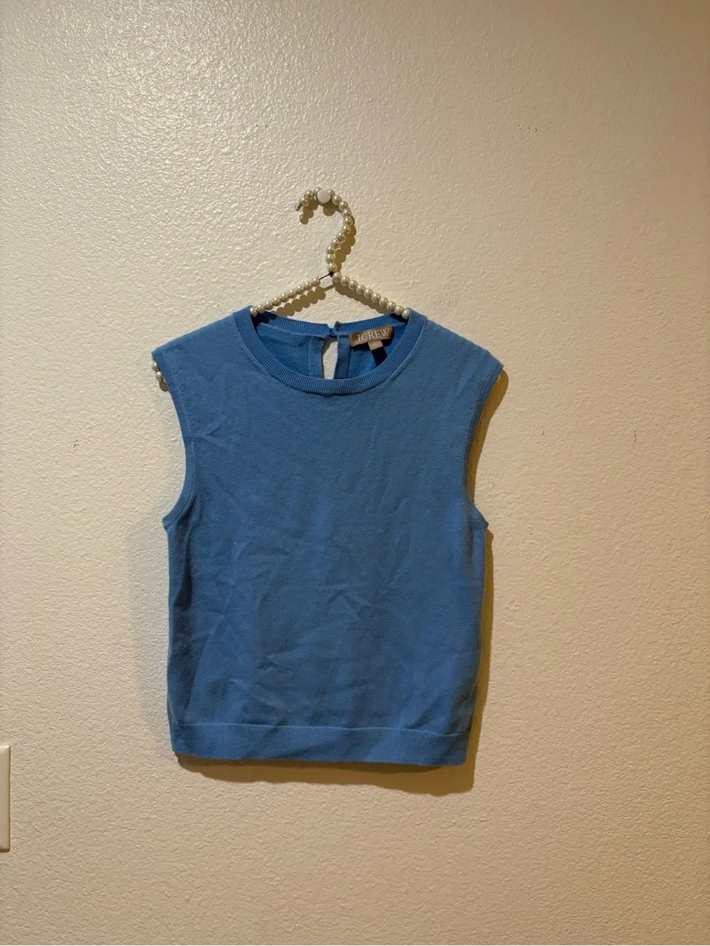 J. Crew small Cashmere Sweater Sleeveless Knit Shell in Sky Blue